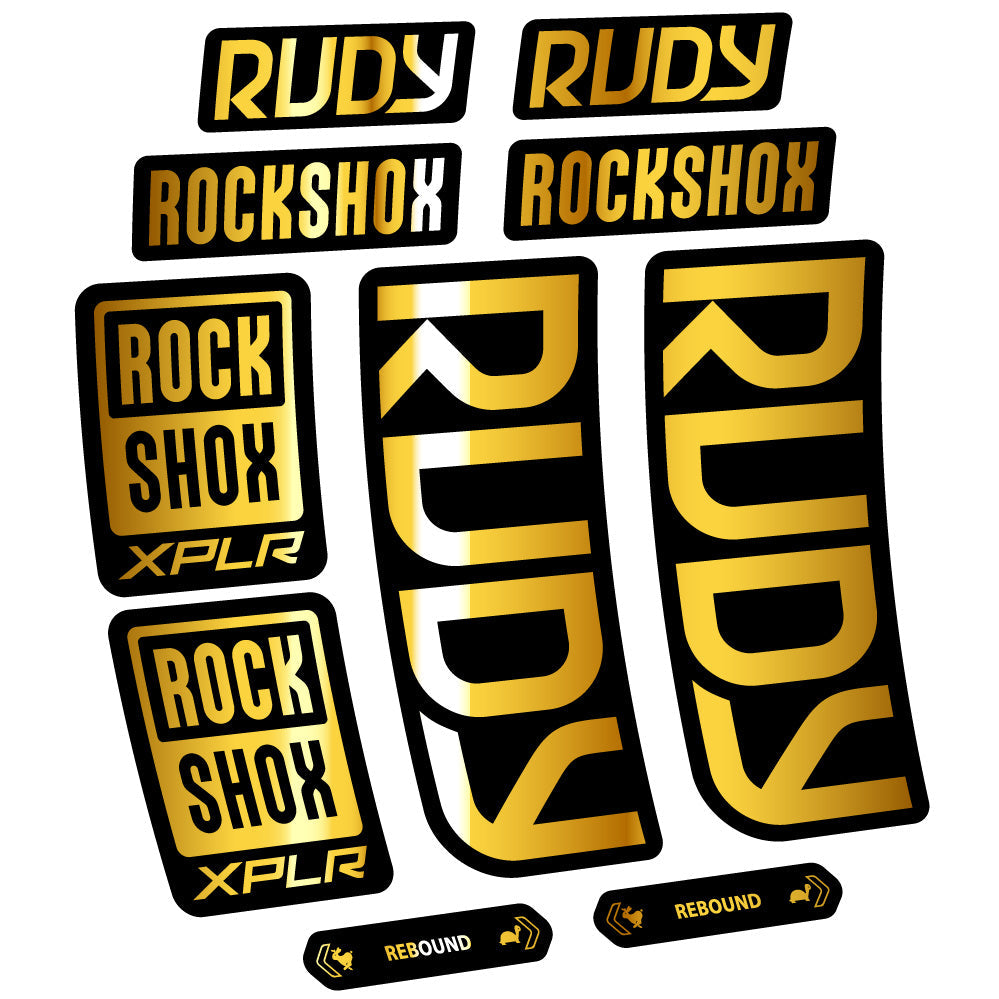 Autocollant RockShox Rudy 2023-2024, Fourche 29, Autocollant vélo vinyle