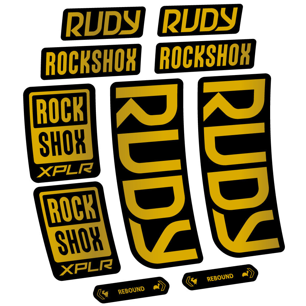 Autocollant RockShox Rudy 2023-2024, Fourche 29, Autocollant vélo vinyle