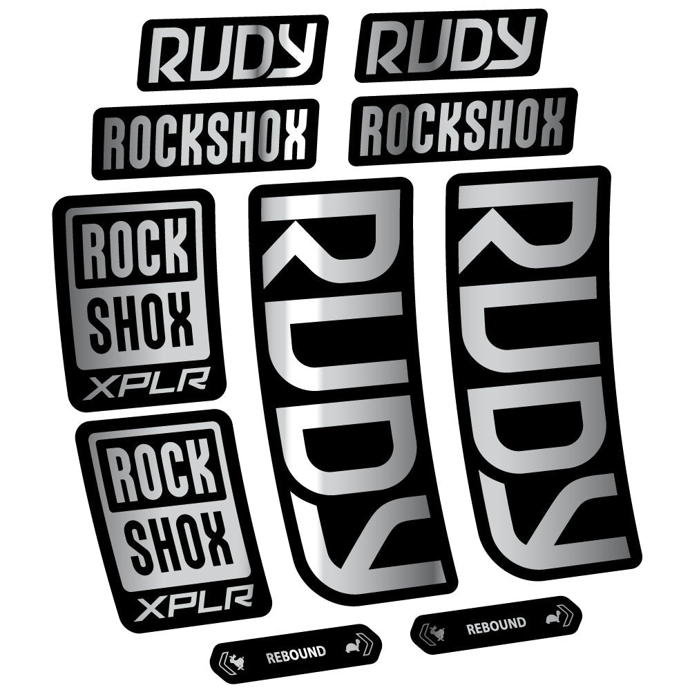 Autocollant RockShox Rudy 2023-2024, Fourche 29, Autocollant vélo vinyle