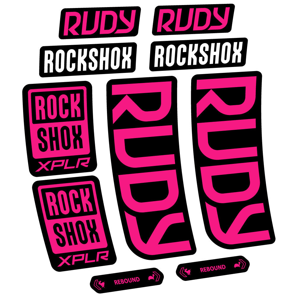 Autocollant RockShox Rudy 2023-2024, Fourche 29, Autocollant vélo vinyle