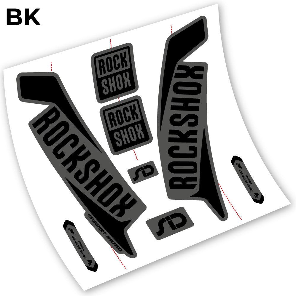 Autocollant, Rock Shox Sid 2016, Autocollant Vélo Fourche Vinyle