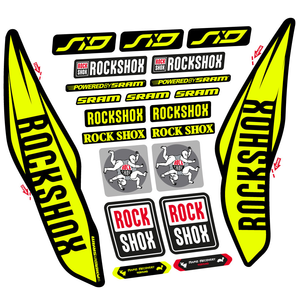 Autocollant Rock Shox Sid 2017, Fourche 29, Autocollant Vélo vinyle