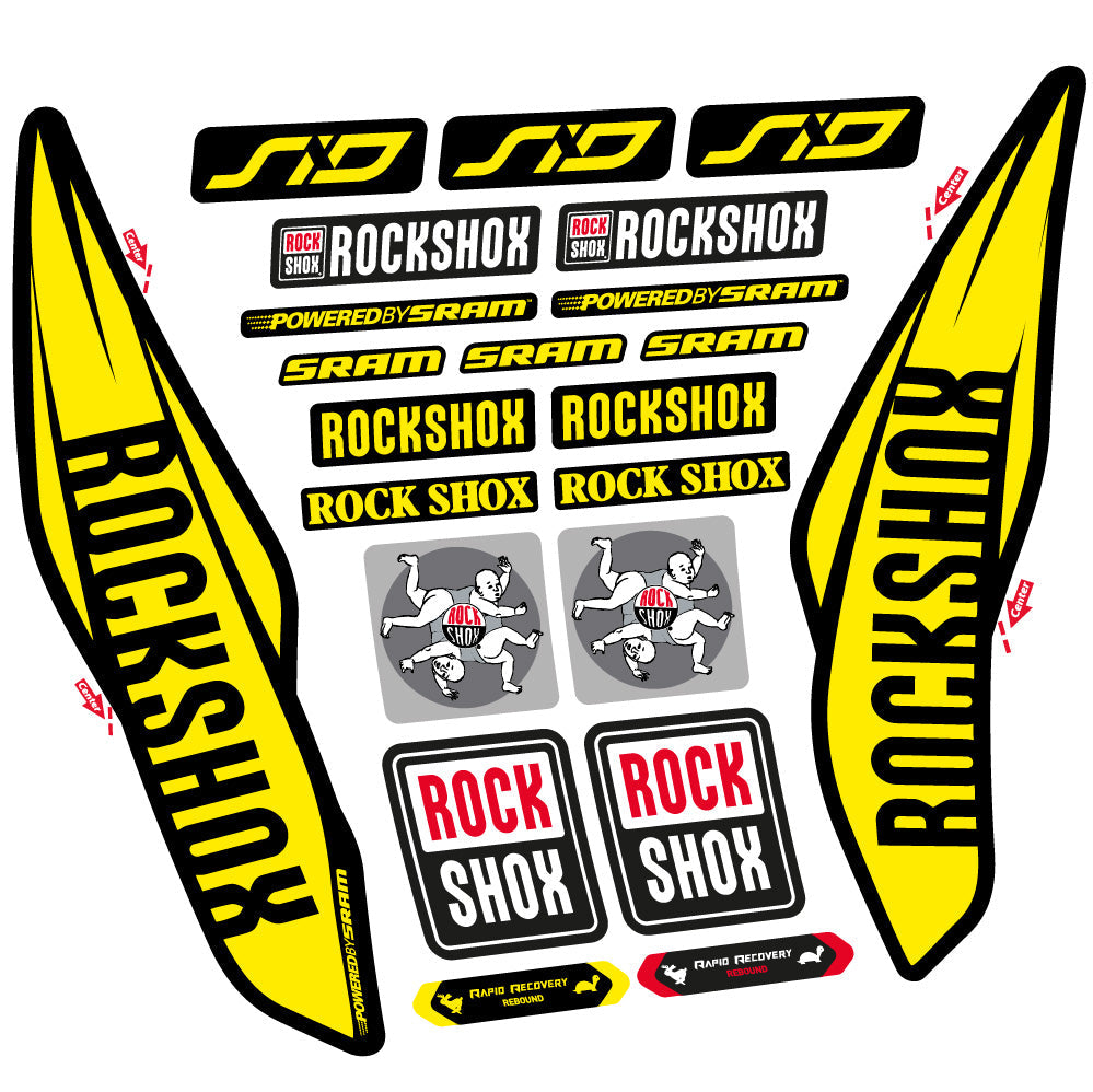 Autocollant Rock Shox Sid 2017, Fourche 29, Autocollant Vélo vinyle