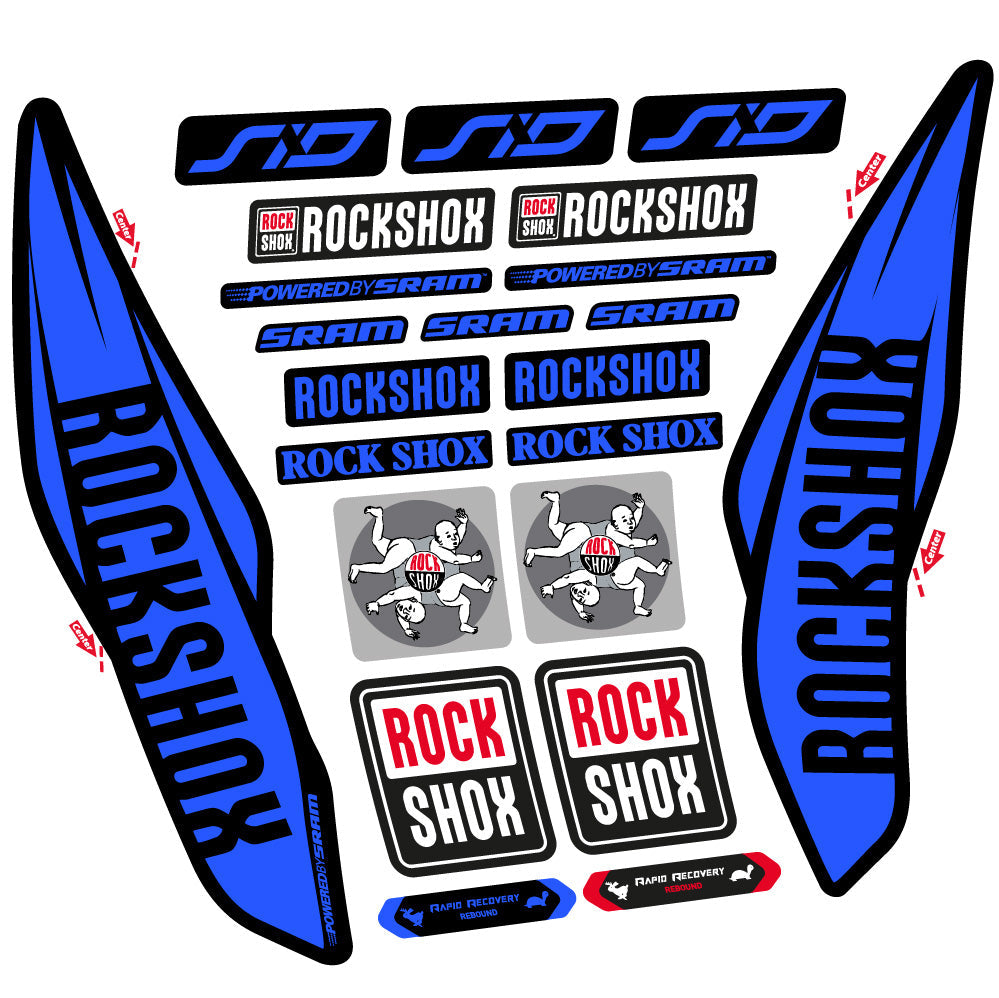 Autocollant Rock Shox Sid 2017, Fourche 29, Autocollant Vélo vinyle