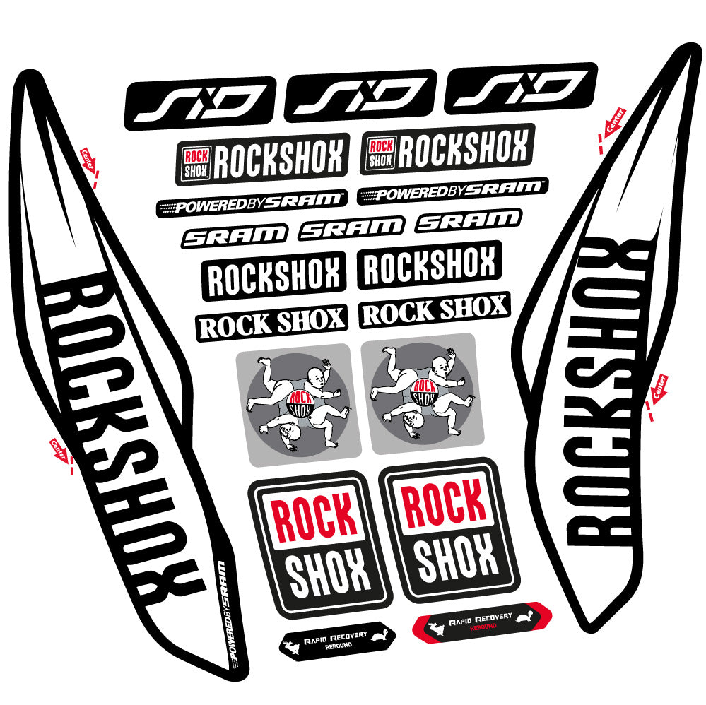 Autocollant Rock Shox Sid 2017, Fourche 29, Autocollant Vélo vinyle