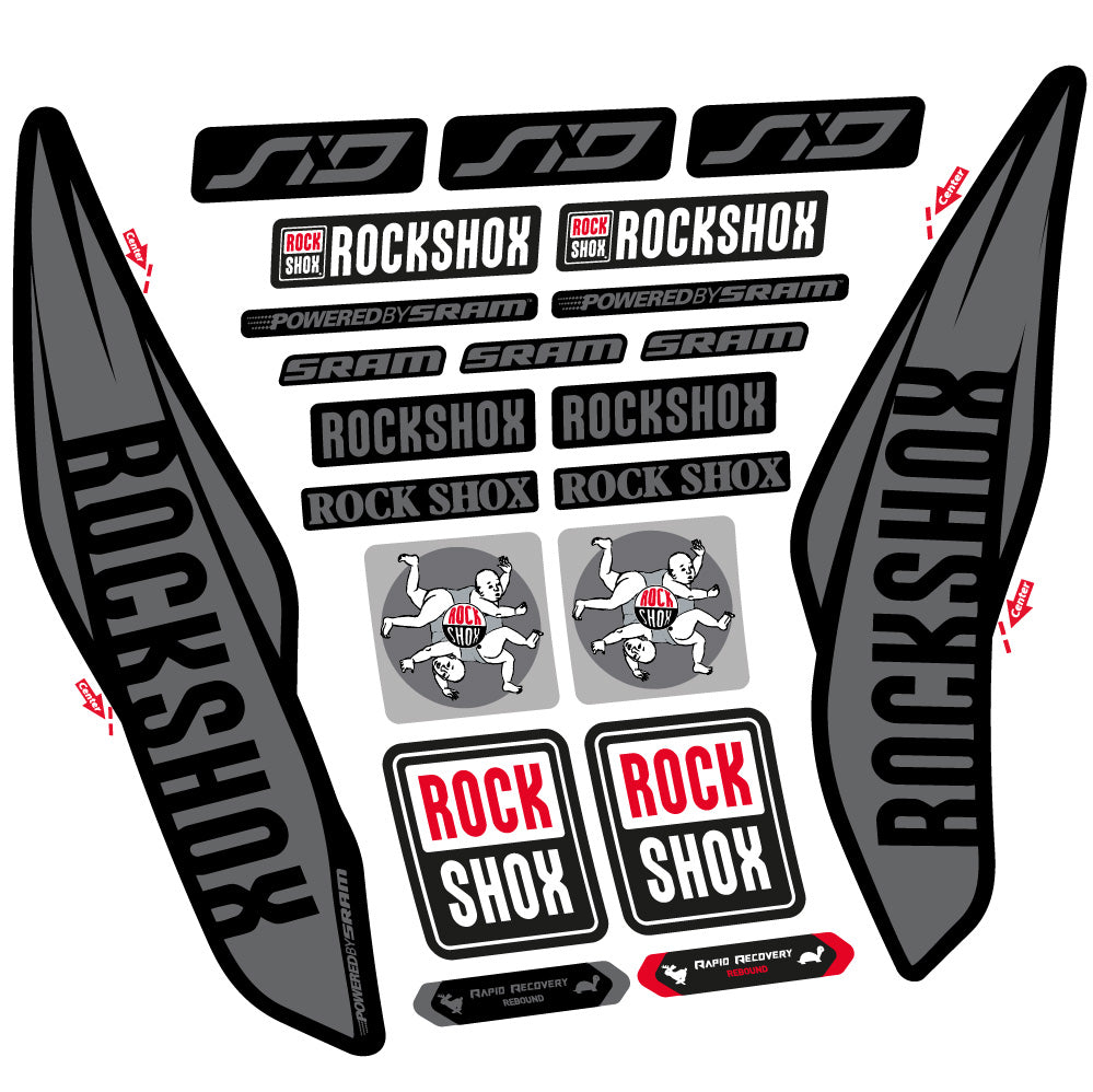 Autocollant Rock Shox Sid 2017, Fourche 29, Autocollant Vélo vinyle