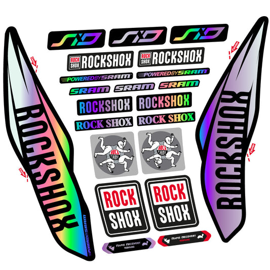 Autocollant Rock Shox Sid 2017, Fourche 29, Autocollant Vélo vinyle