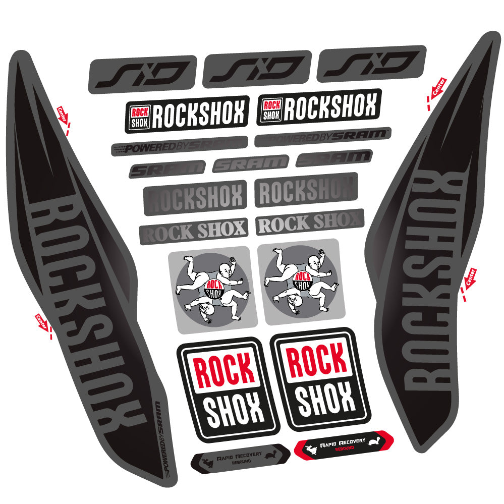 Autocollant Rock Shox Sid 2017, Fourche 29, Autocollant Vélo vinyle