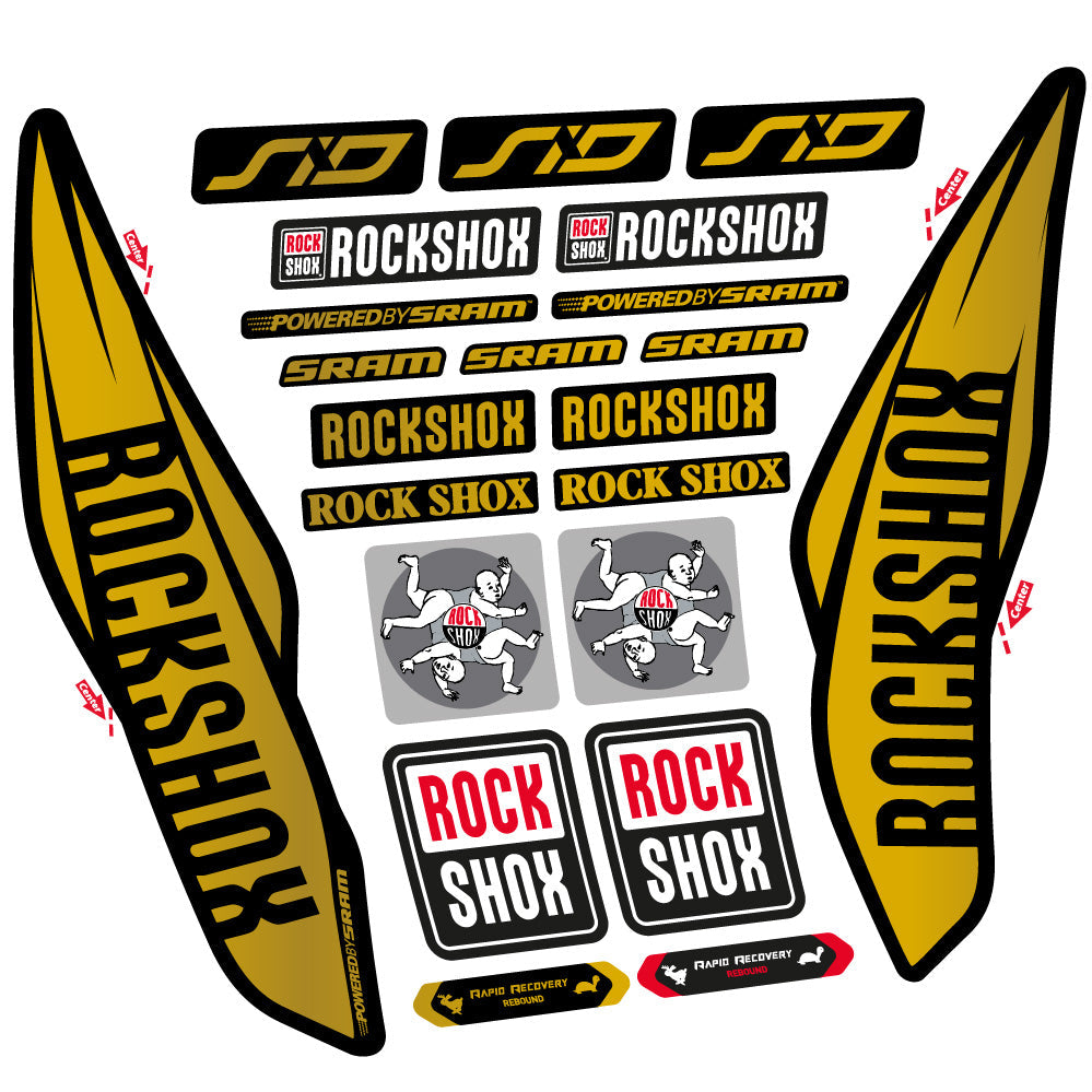 Autocollant Rock Shox Sid 2017, Fourche 29, Autocollant Vélo vinyle