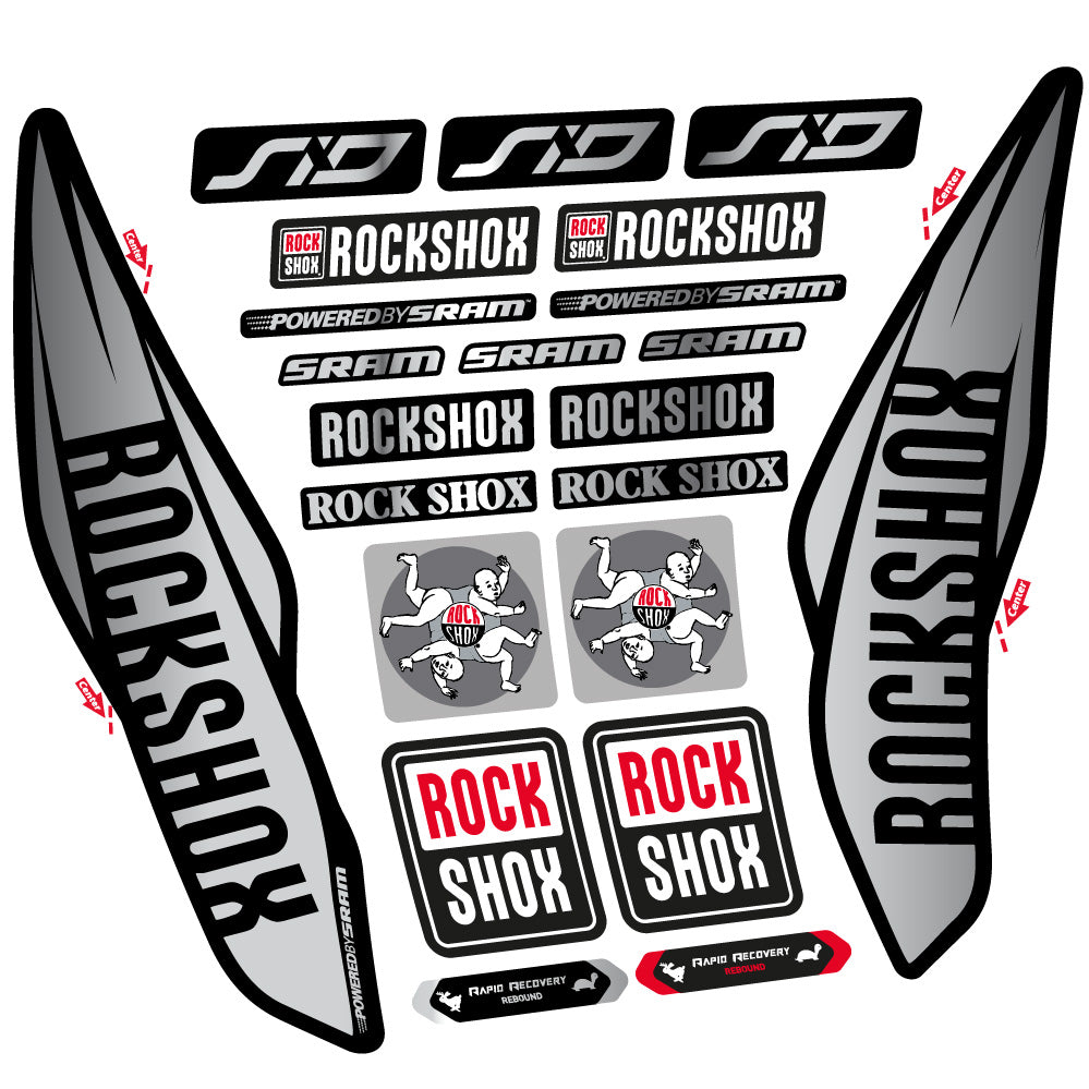 Autocollant Rock Shox Sid 2017, Fourche 29, Autocollant Vélo vinyle