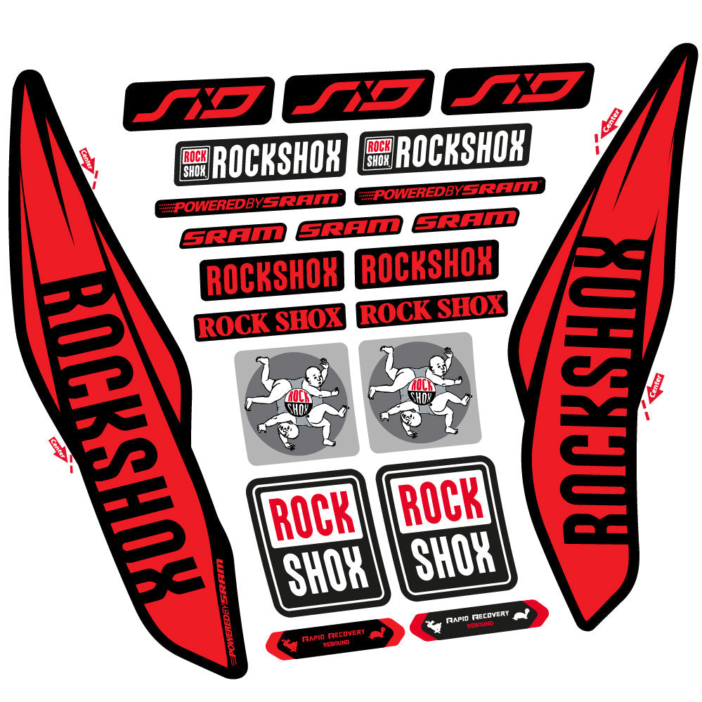 Autocollant Rock Shox Sid 2017, Fourche 29, Autocollant Vélo vinyle