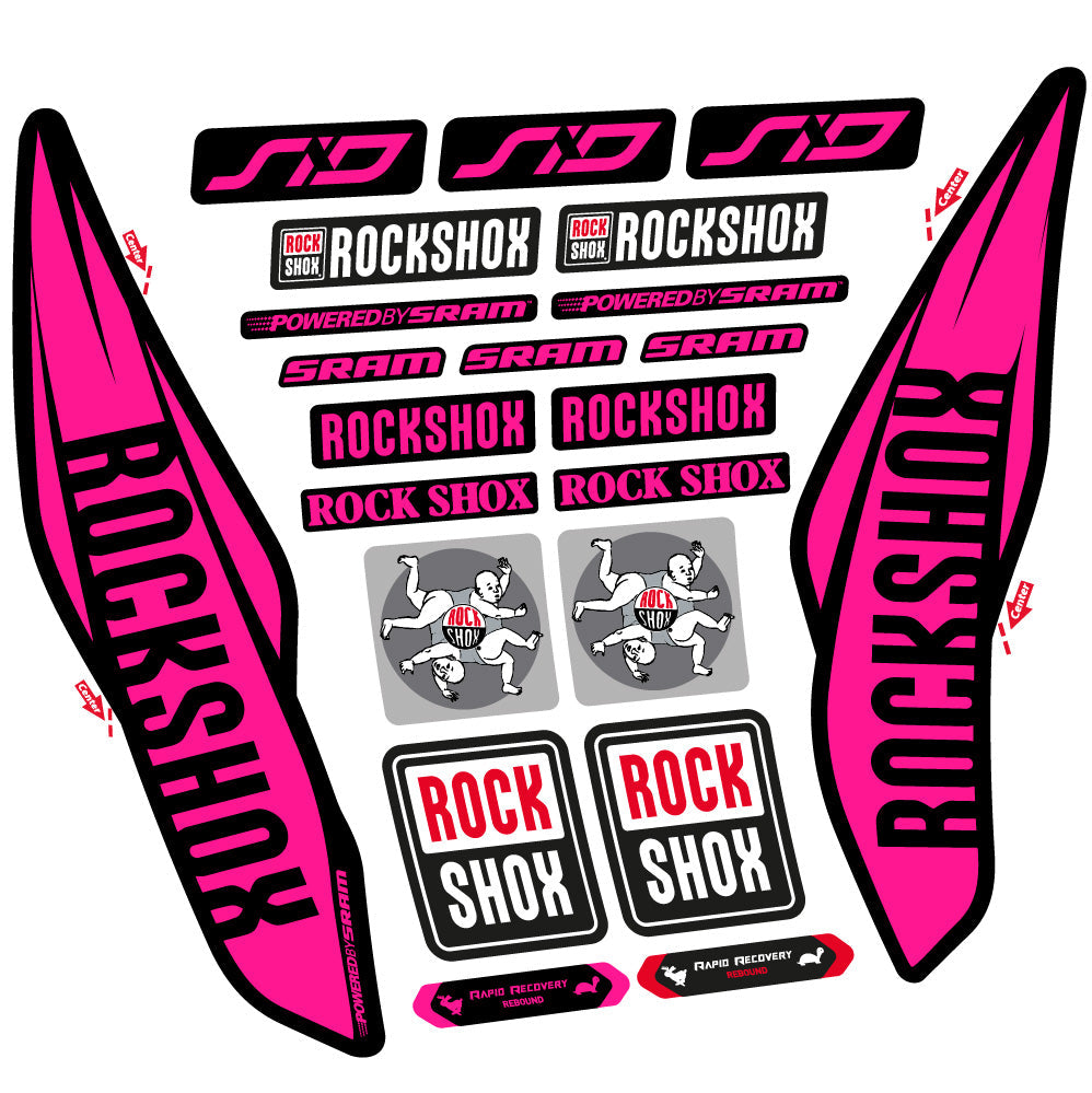 Autocollant Rock Shox Sid 2017, Fourche 29, Autocollant Vélo vinyle