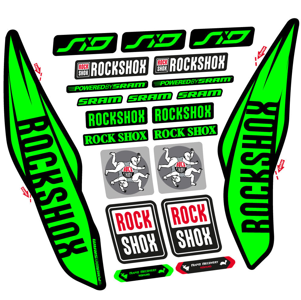 Autocollant Rock Shox Sid 2017, Fourche 29, Autocollant Vélo vinyle