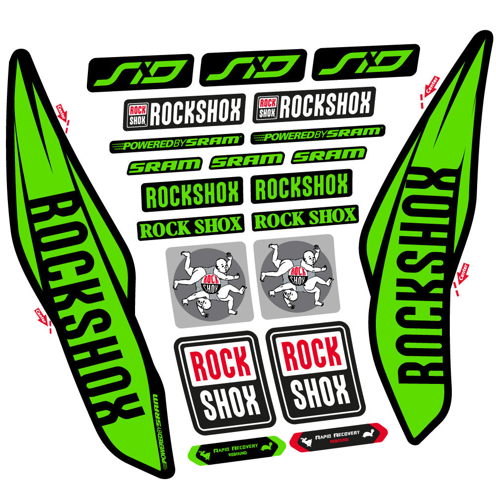 Autocollant Rock Shox Sid 2017, Fourche 29, Autocollant Vélo vinyle