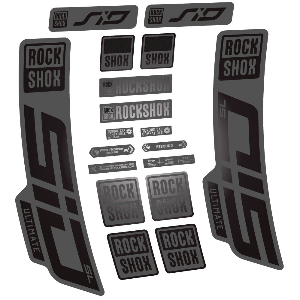 Autocollant Rock Shox Sid Ultimate SL 2021, Fourche 29, Autocollant Vélo vinyle