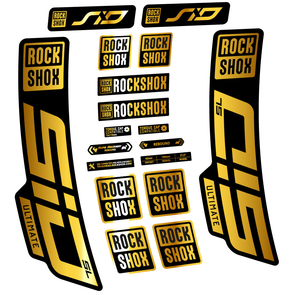 Autocollant Rock Shox Sid Ultimate SL 2021, Fourche 29, Autocollant Vélo vinyle