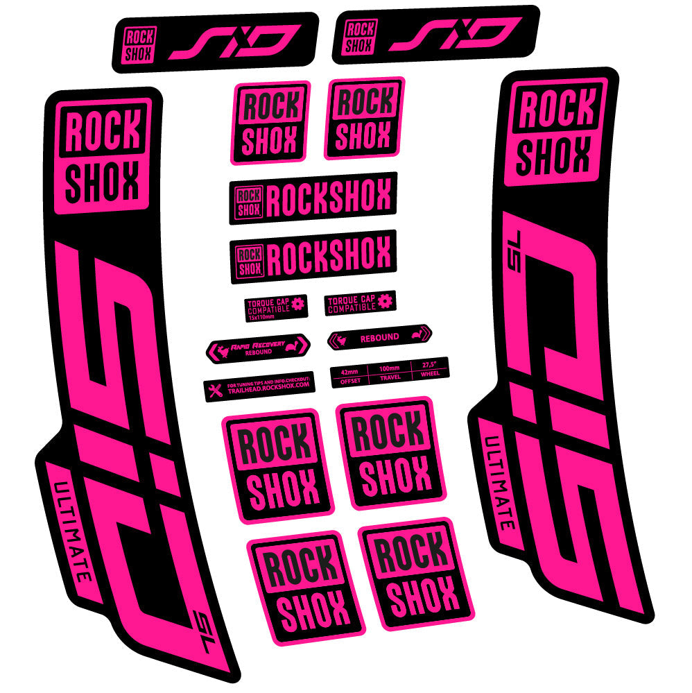 Autocollant Rock Shox Sid Ultimate SL 2021, Fourche 29, Autocollant Vélo vinyle