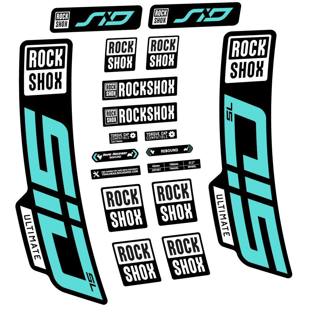 Autocollant Rock Shox Sid Ultimate SL 2021, Fourche 29, Autocollant Vélo vinyle