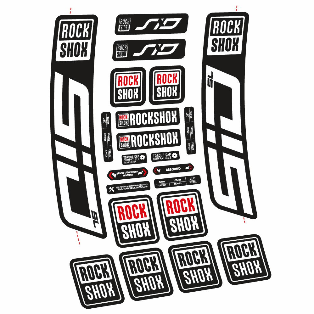 Autocollant Rock Shox Sid SL 2021, Fourche 29, Autocollant Vélo vinyle