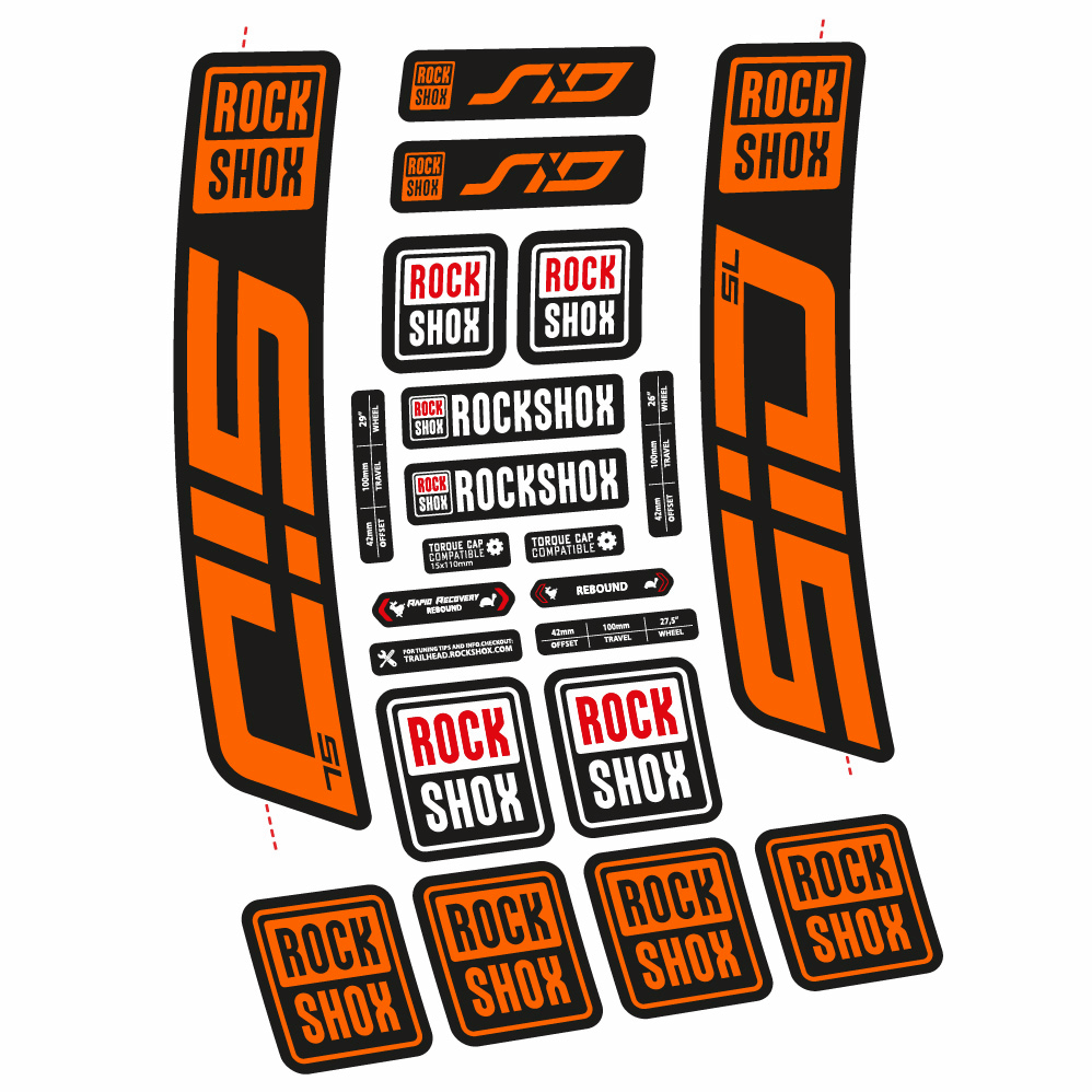 Autocollant Rock Shox Sid SL 2021, Fourche 29, Autocollant Vélo vinyle