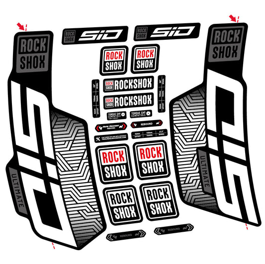 Autocollant Rock Shox Sid Ultimate Flight Attendant, Fourche 29, Autocollant Vélo vinyle