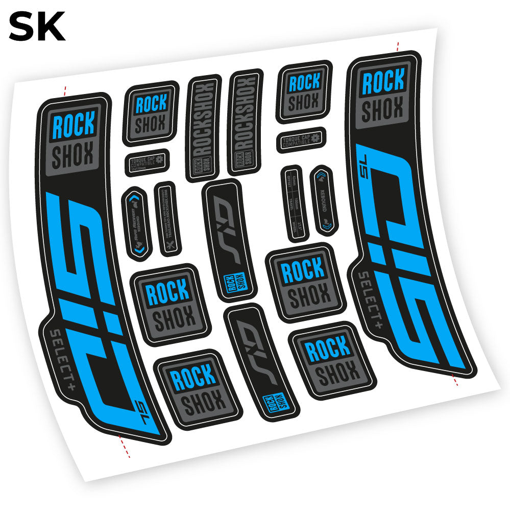 Autocollant Rock Shox Sid Select SL 2021, Vélo Fourche, autocollant vinyle