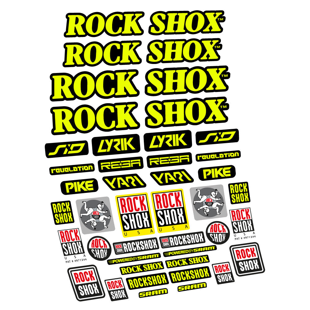 Autocollant Rock Shox Retro Vintage, Fourche 29, Autocollant vélo vinyle
