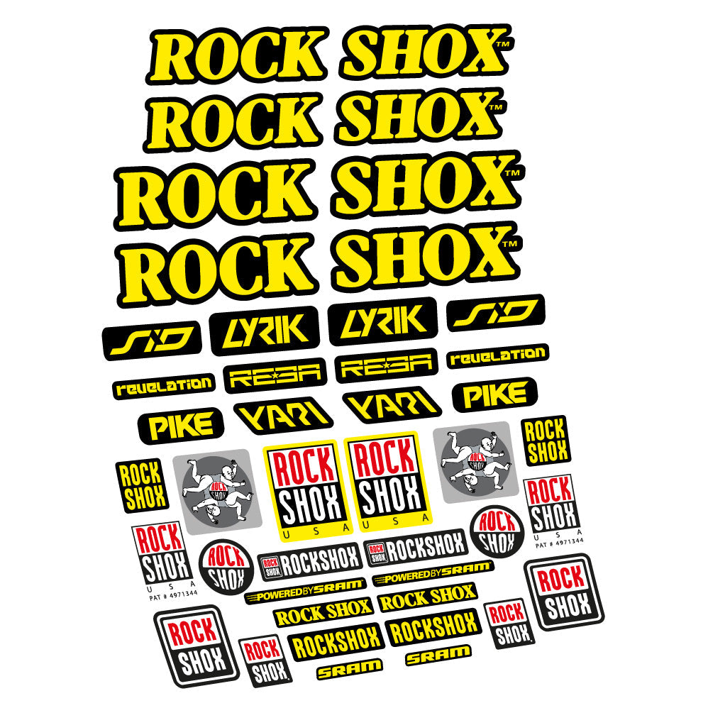 Autocollant Rock Shox Retro Vintage, Fourche 29, Autocollant vélo vinyle