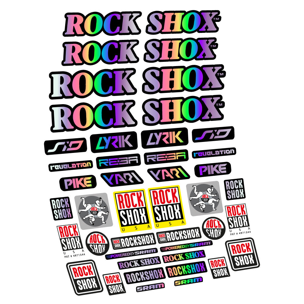 Autocollant Rock Shox Retro Vintage, Fourche 29, Autocollant vélo vinyle