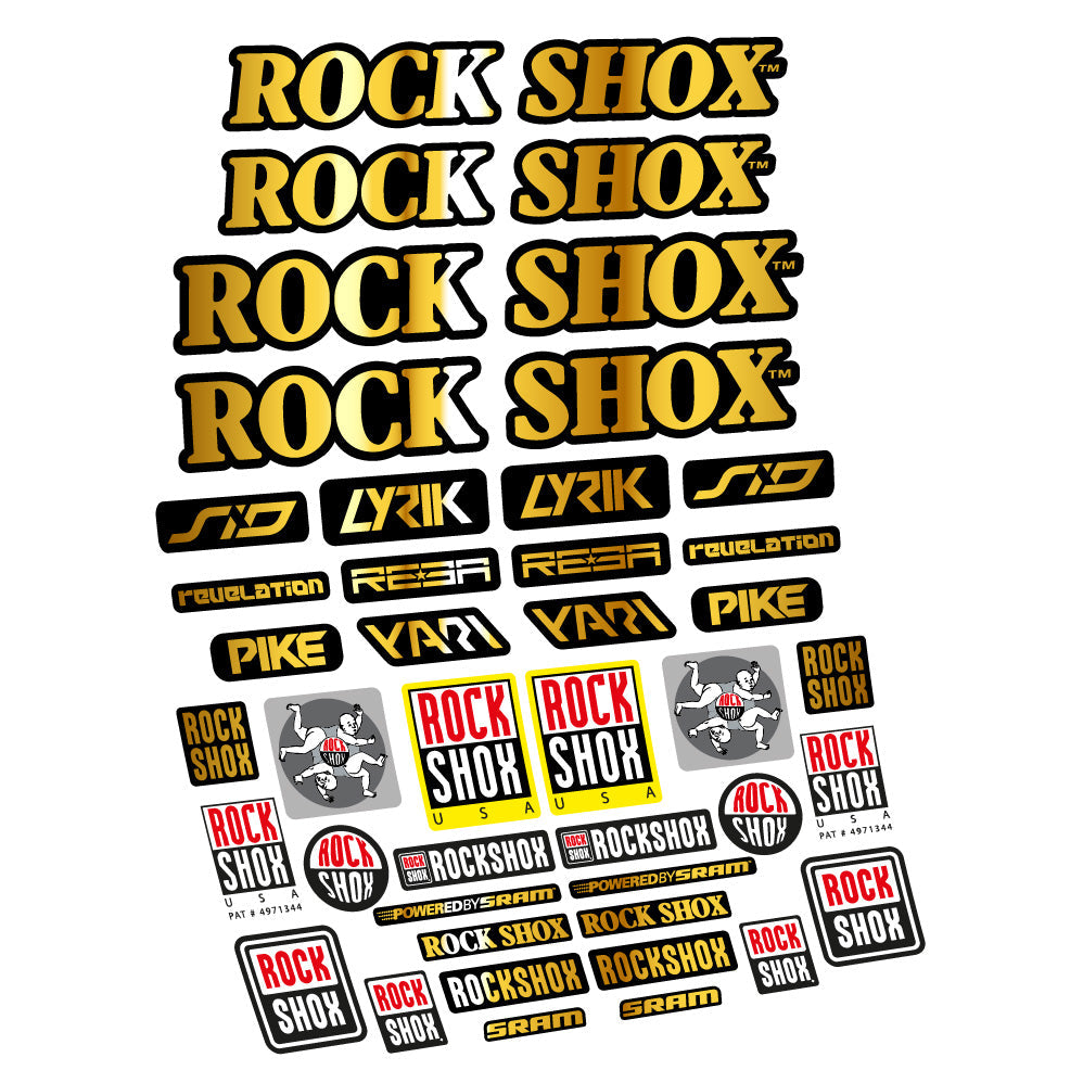 Autocollant Rock Shox Retro Vintage, Fourche 29, Autocollant vélo vinyle