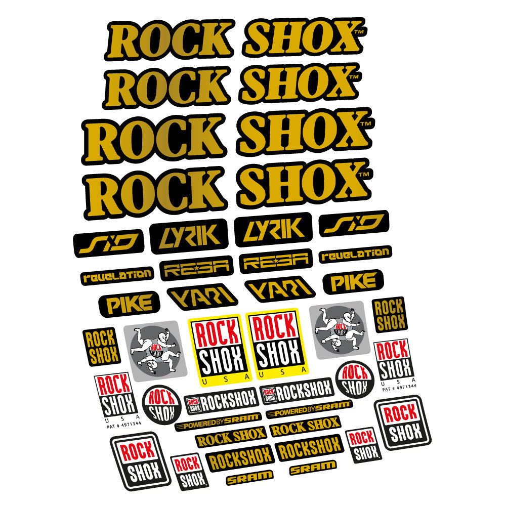 Autocollant Rock Shox Retro Vintage, Fourche 29, Autocollant vélo vinyle
