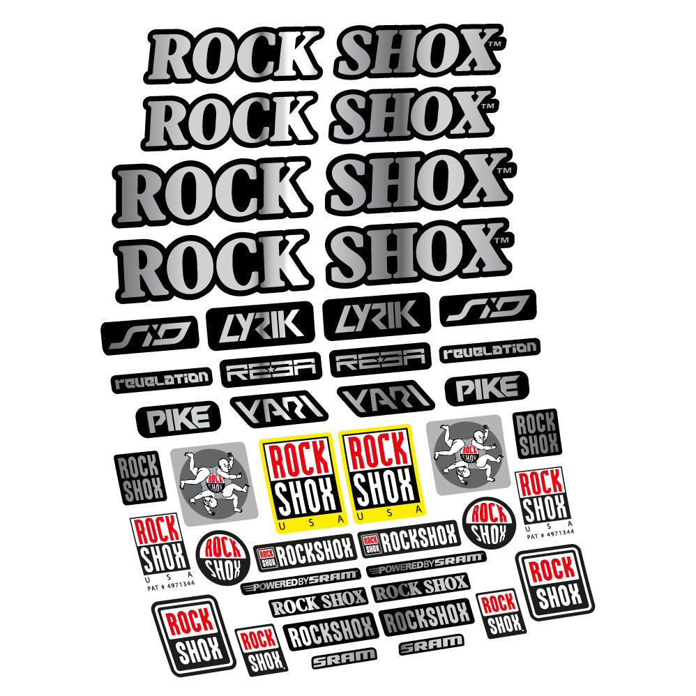 Autocollant Rock Shox Retro Vintage, Fourche 29, Autocollant vélo vinyle