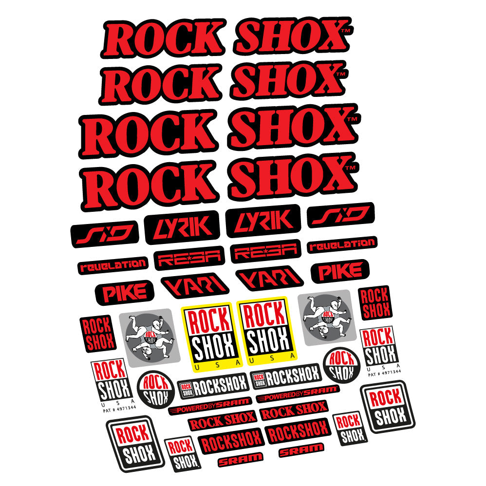 Autocollant Rock Shox Retro Vintage, Fourche 29, Autocollant vélo vinyle
