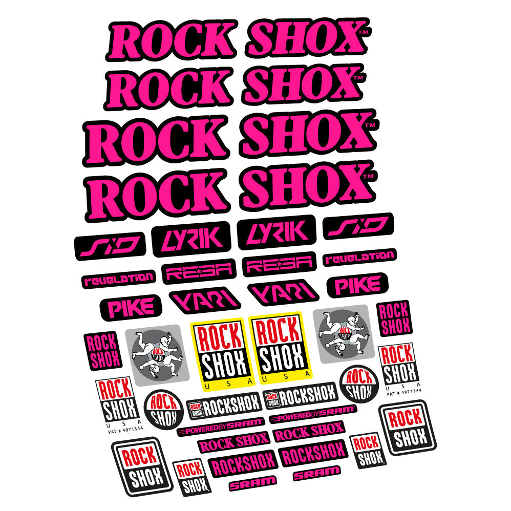 Autocollant Rock Shox Retro Vintage, Fourche 29, Autocollant vélo vinyle