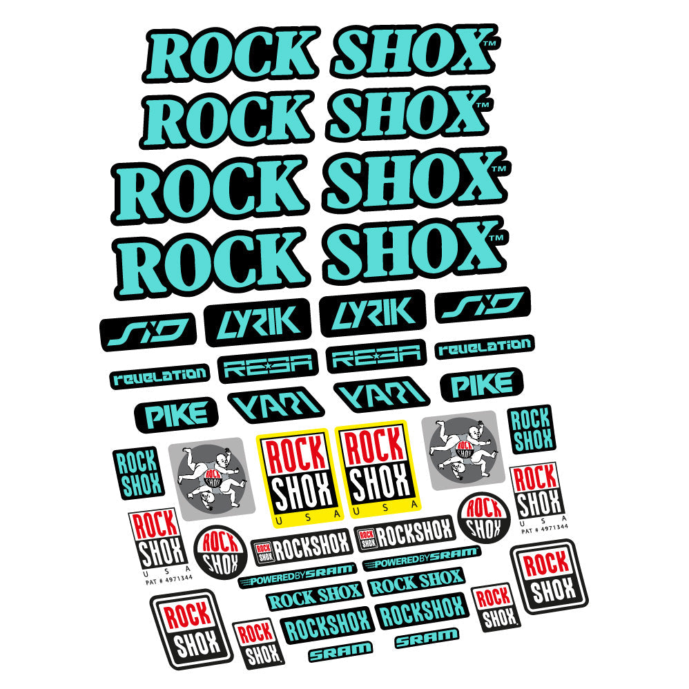 Autocollant Rock Shox Retro Vintage, Fourche 29, Autocollant vélo vinyle