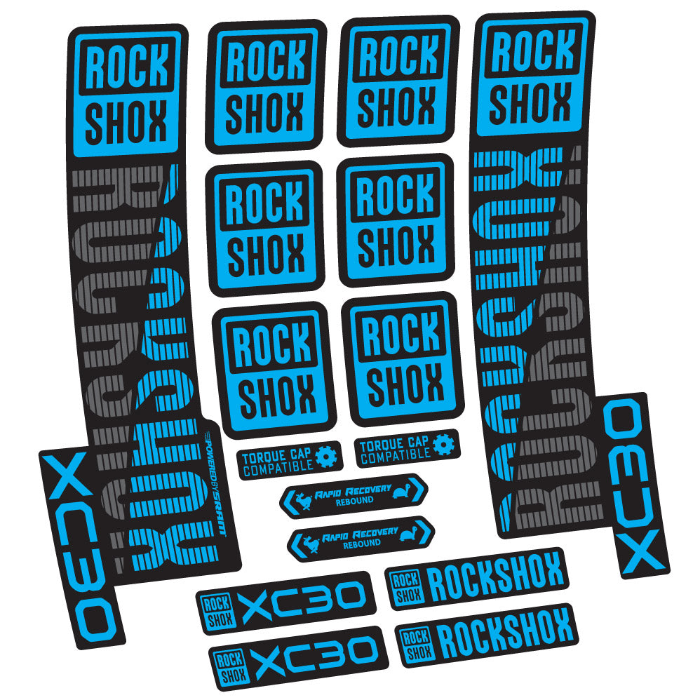 Autocollant Rock Shox XC30, Fourche 29, Autocollant vélo vinyle