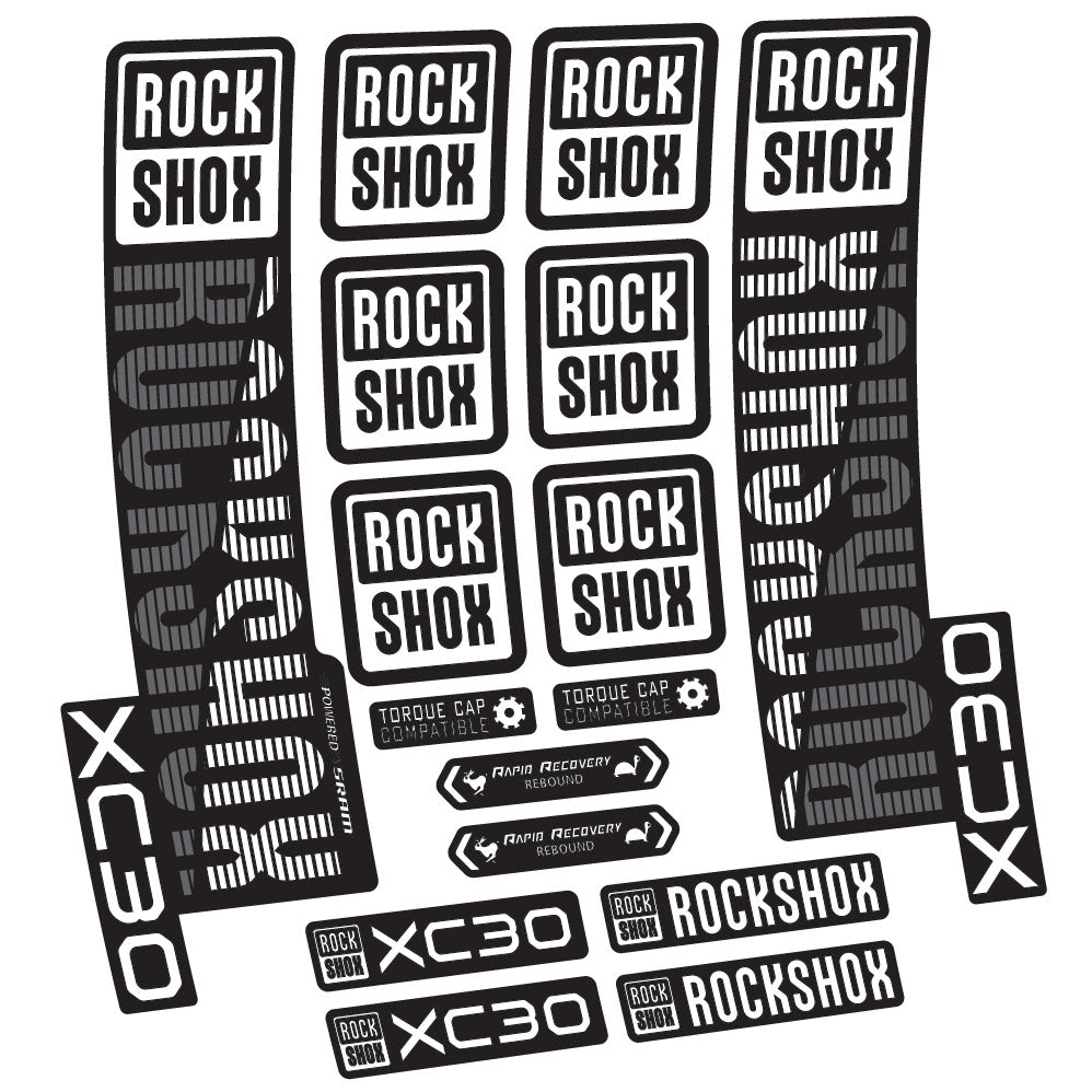 Autocollant Rock Shox XC30, Fourche 29, Autocollant vélo vinyle