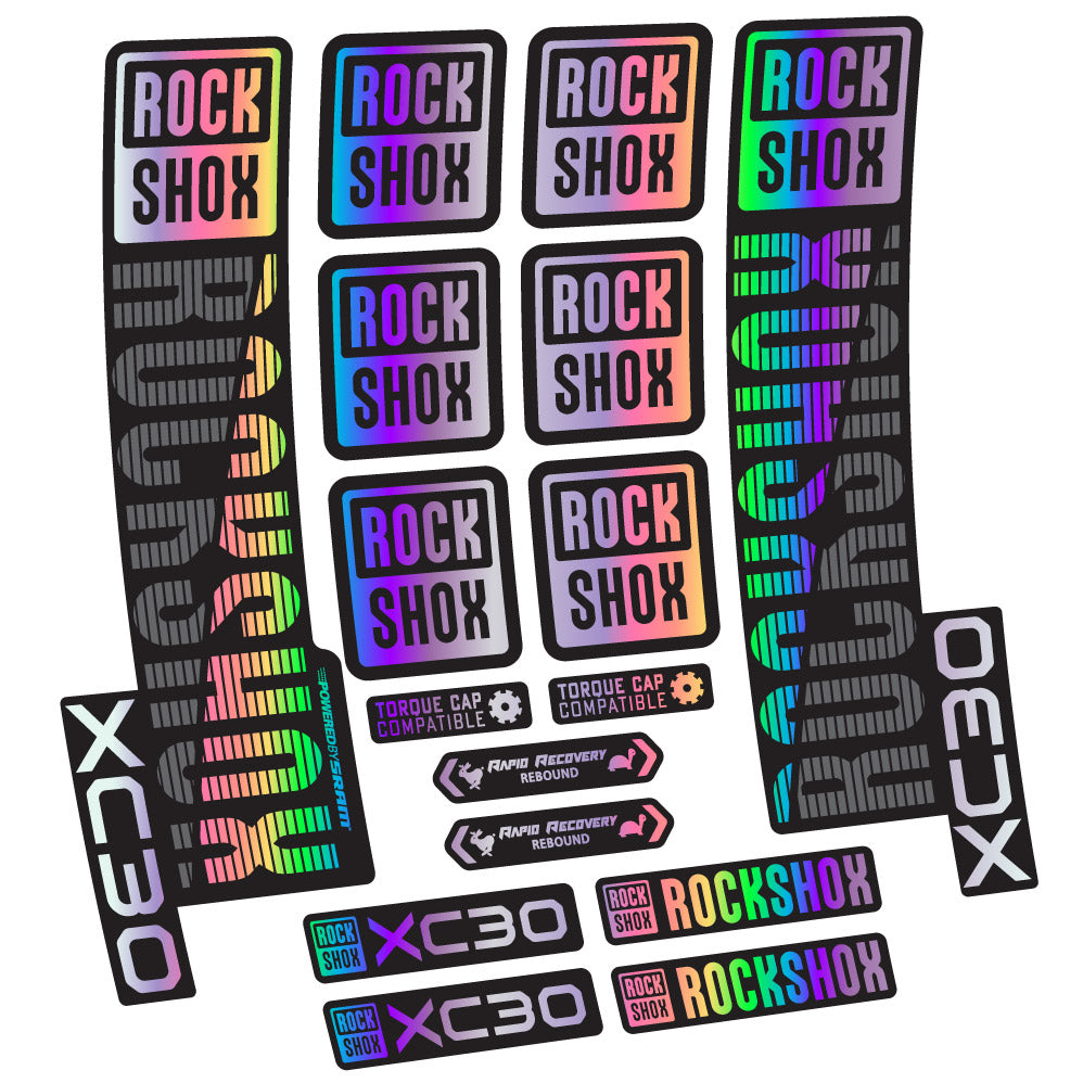 Autocollant Rock Shox XC30, Fourche 29, Autocollant vélo vinyle