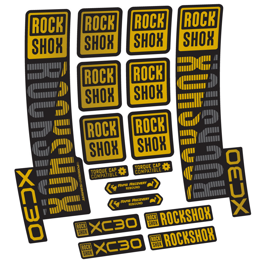 Autocollant Rock Shox XC30, Fourche 29, Autocollant vélo vinyle