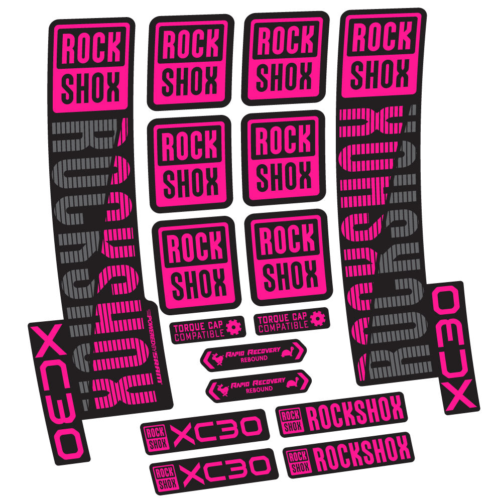 Autocollant Rock Shox XC30, Fourche 29, Autocollant vélo vinyle