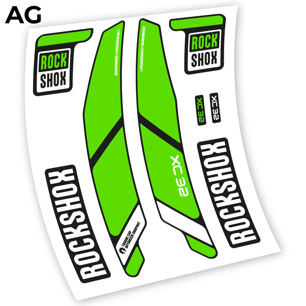 Autocollant, Rock Shox XC32 2014, Autocollant Vélo Fourche Vinyle