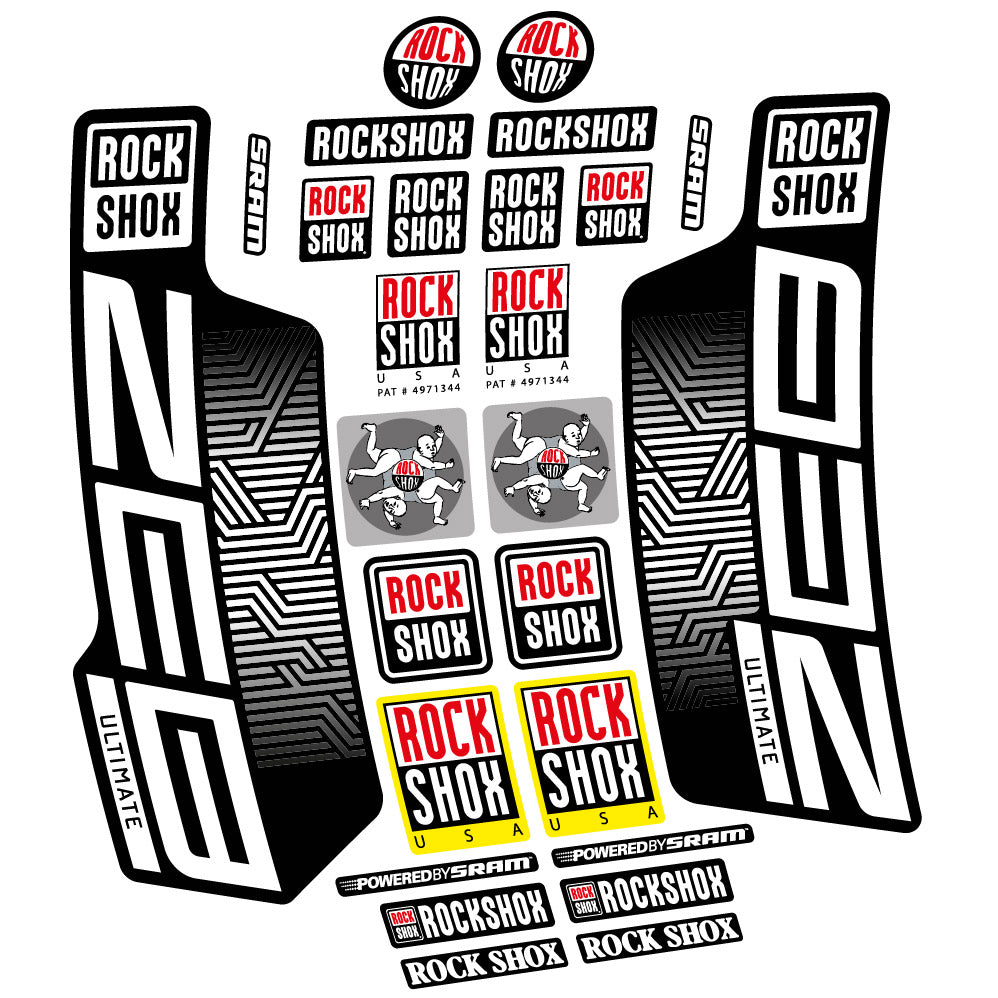 Autocollant Rock Shox Zeb Ultimate 2023, Fourche 29, Autocollant Vélo vinyle