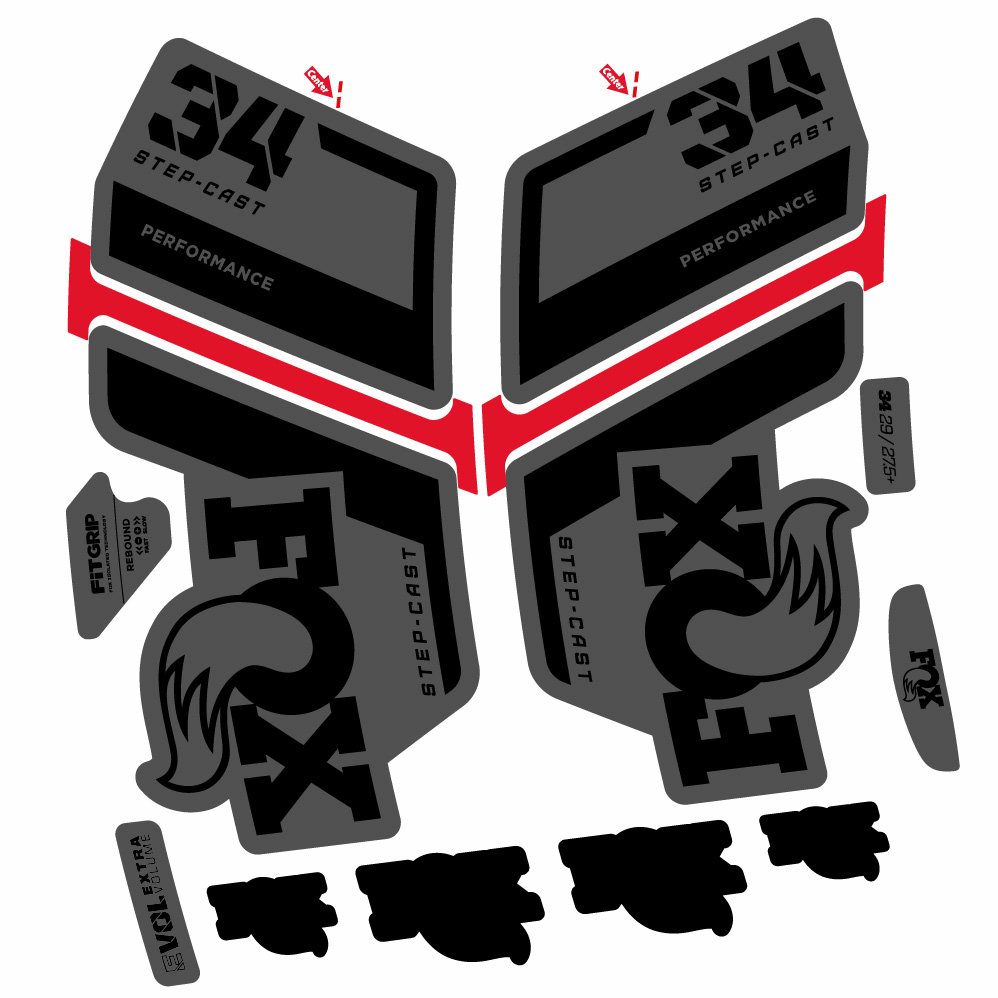 Autocollant Fox 34 Performance SC 2022, Fourche 29, Autocollant Vélo vinyle