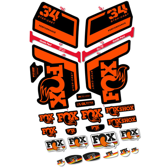 Autocollant FOX 34 Step Cast Performance, Fourche 29, Autocollant vélo vinyle