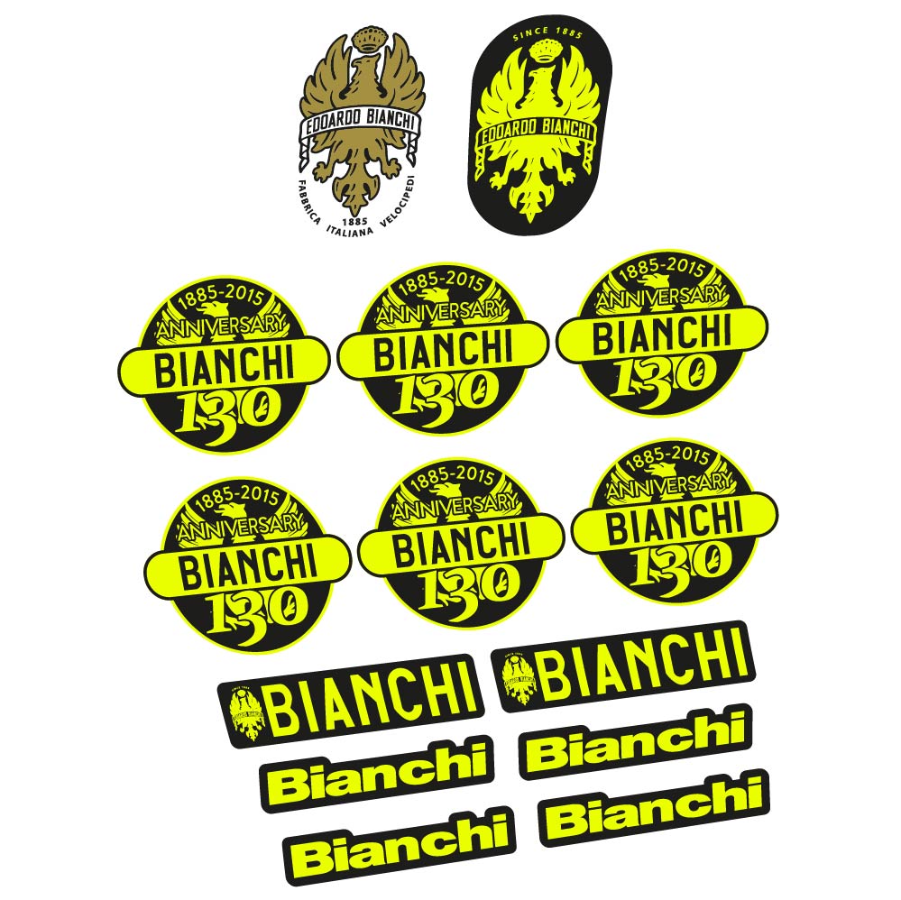 Autocollant Bianchi 130e anniversaire, Cadre classique, Autocollant Vélo vinyle