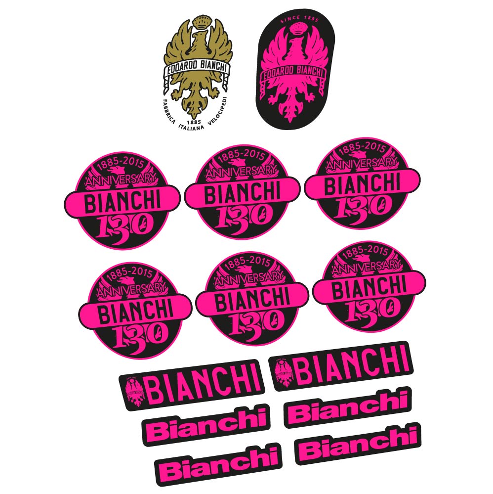 Autocollant Bianchi 130e anniversaire, Cadre classique, Autocollant Vélo vinyle