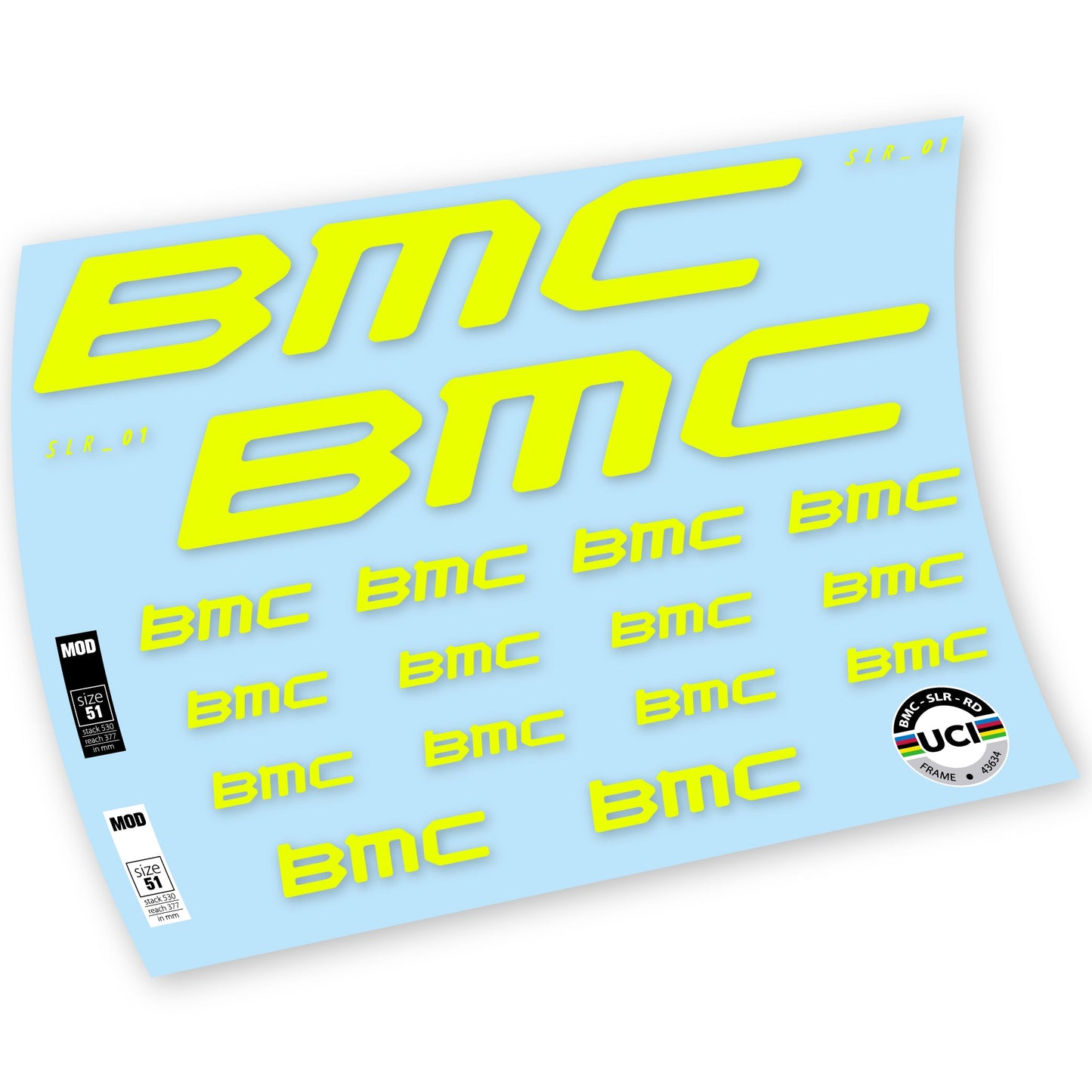 Autocollants, BMC Team Machine SLR01 2021, Cadre, Autocollant Vélo vinyle