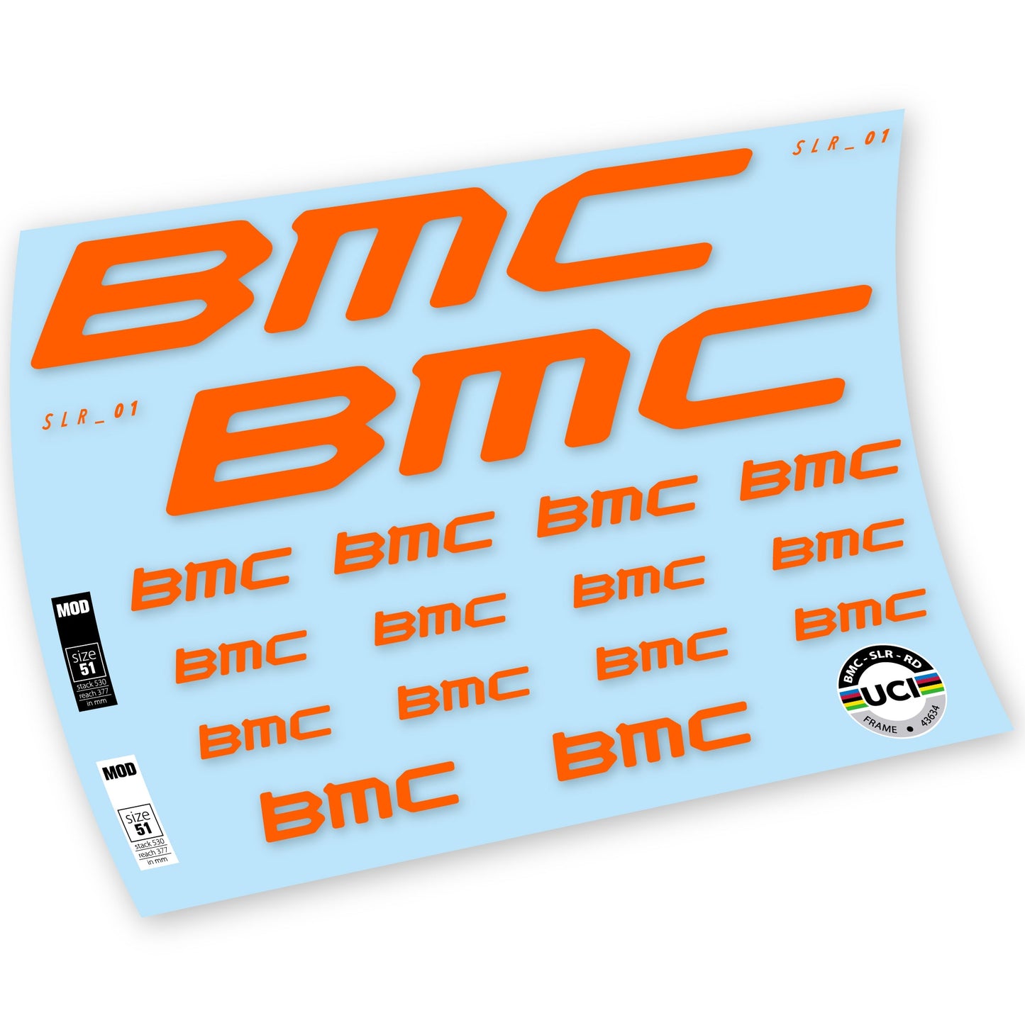 Autocollants, BMC Team Machine SLR01 2021, Cadre, Autocollant Vélo vinyle