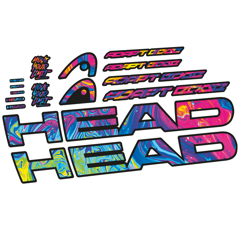 Autocollant Head Adapt Edge III 2023, Cadre, Vélo vinyle sticker