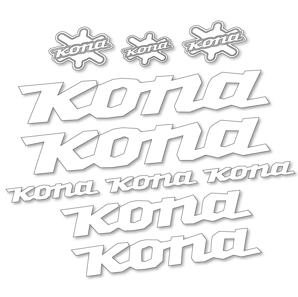 Autocollant Kona, Cadre, Vélo vinyle autocollant